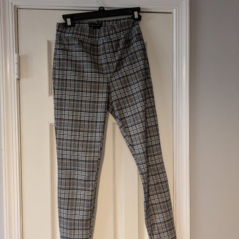 Sanctuary x Anthropologie Plaid Skinny Pants, Size XS